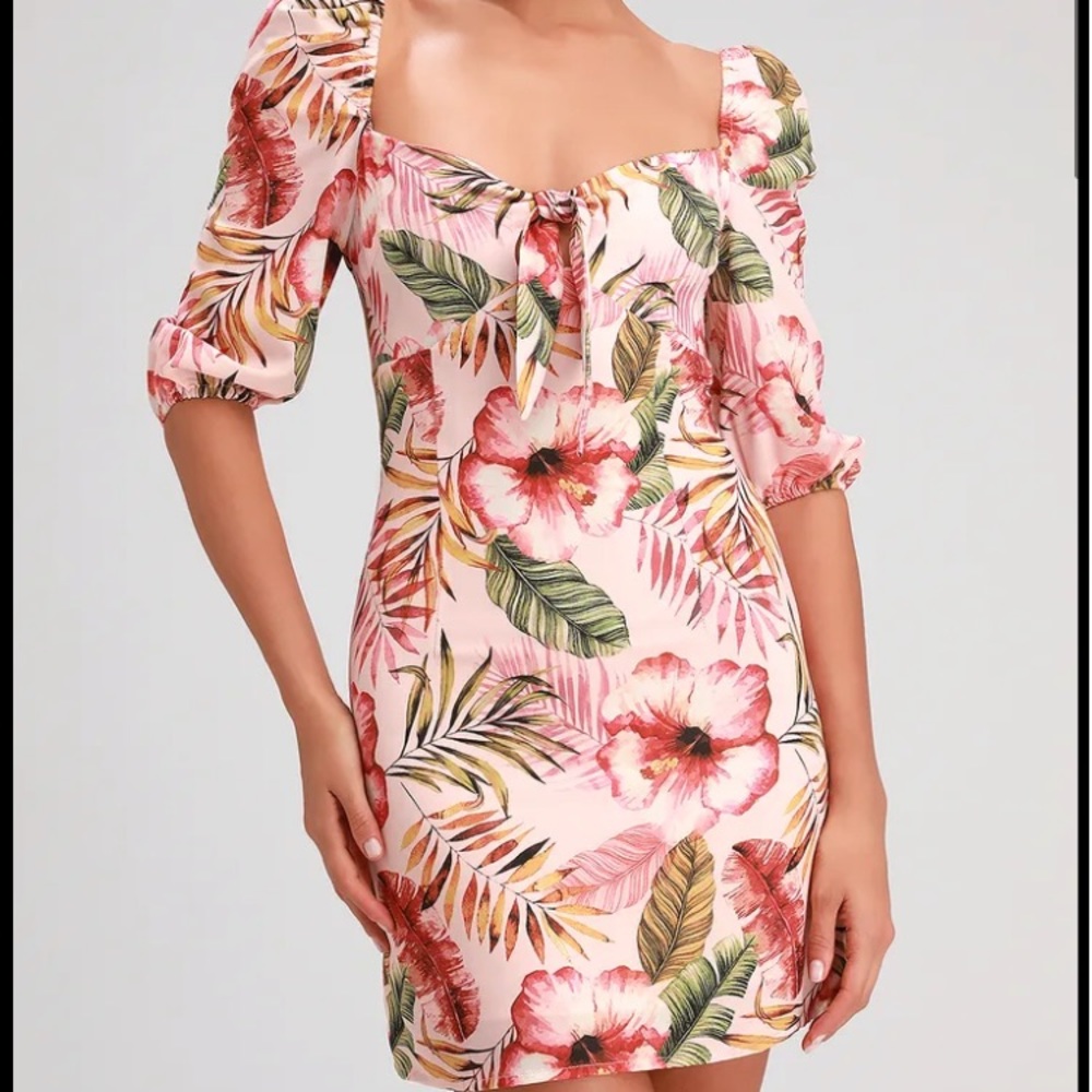 Lulus tropical mini dress